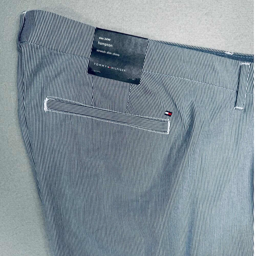 Tommy Hilfiger plus size Hampton Chino Stripe Pants, Blue 24W $60 - Picture 6 of 9